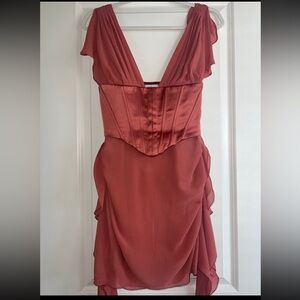 Oh Polly Corset Ruffle Dress